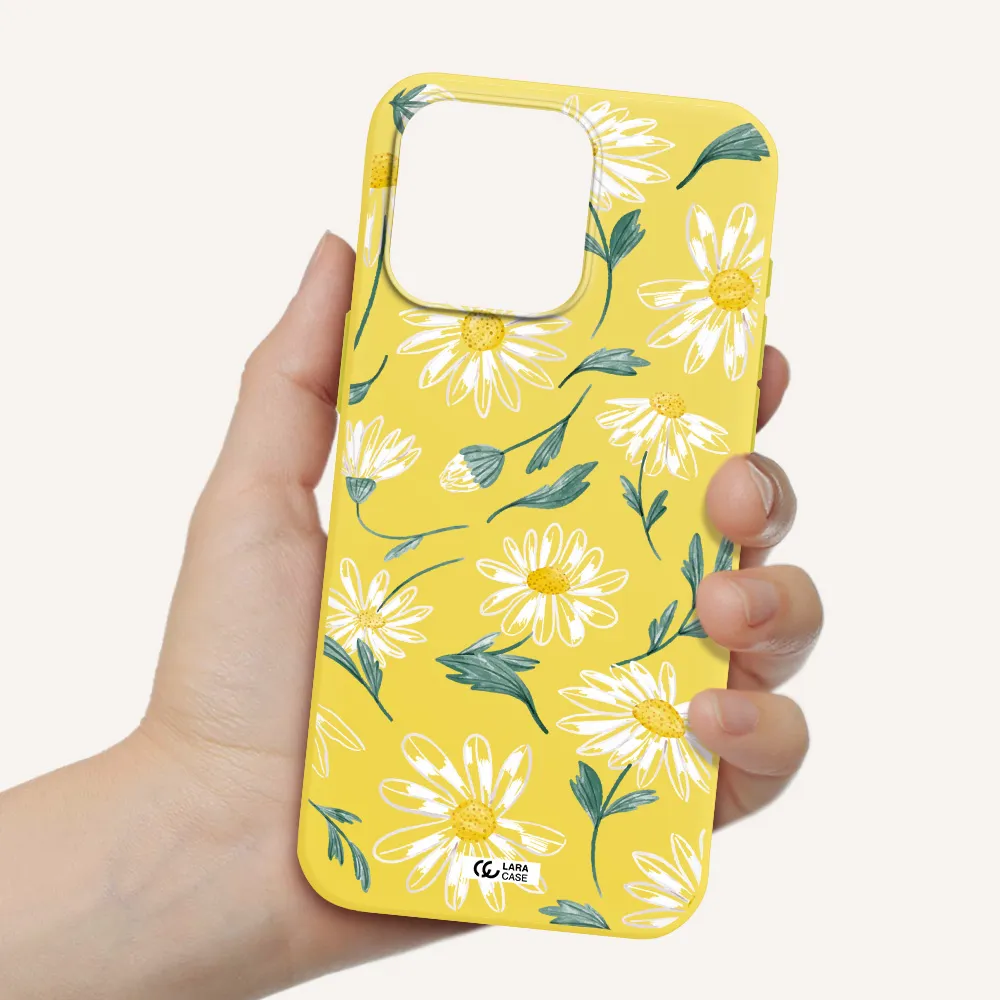 Papatia With Stem Apple Iphone 15 Pro max Silicone canary yellow Case