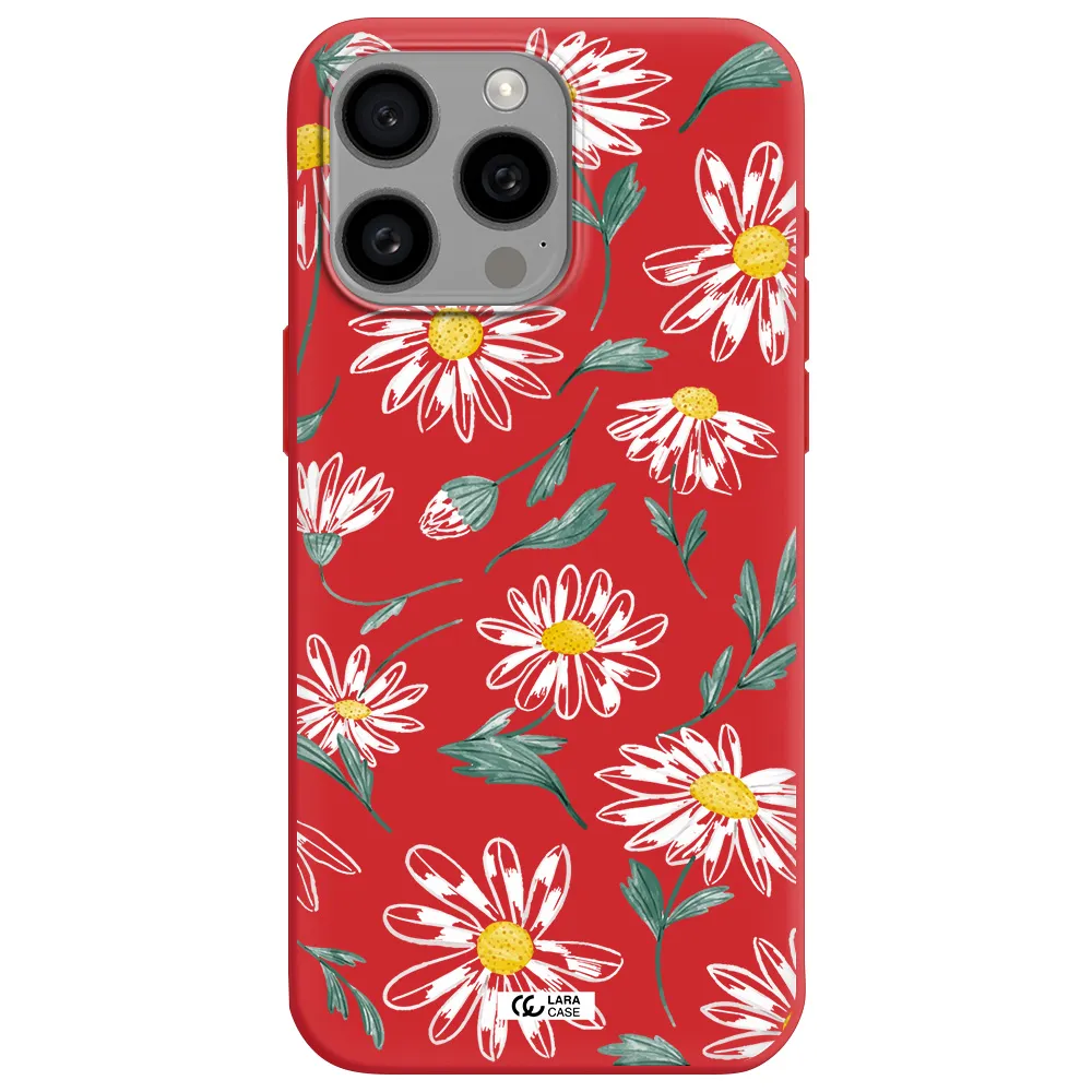 Papatia With Stem Apple Iphone 15 Pro Max Silicone Imperial Red Case