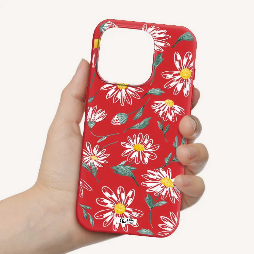 Papatia With Stem Apple Iphone 15 Pro Silicone Imperial Red Case