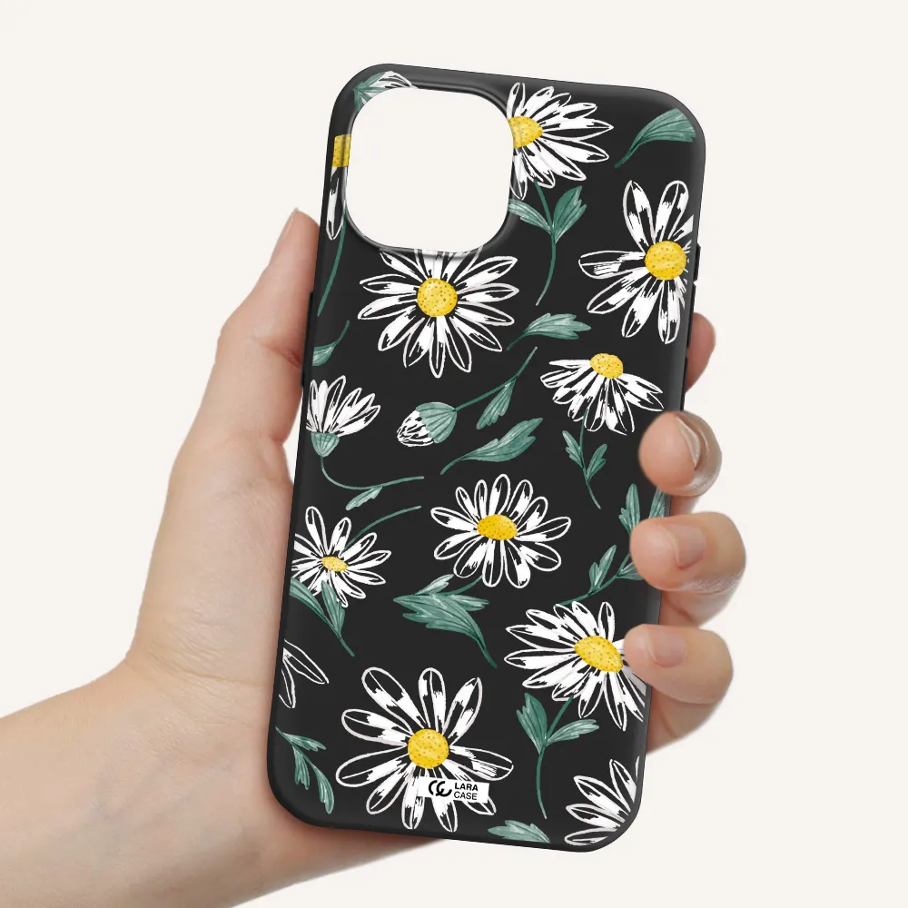 Papatia With Stem Apple iPhone 15 Silicone black Case