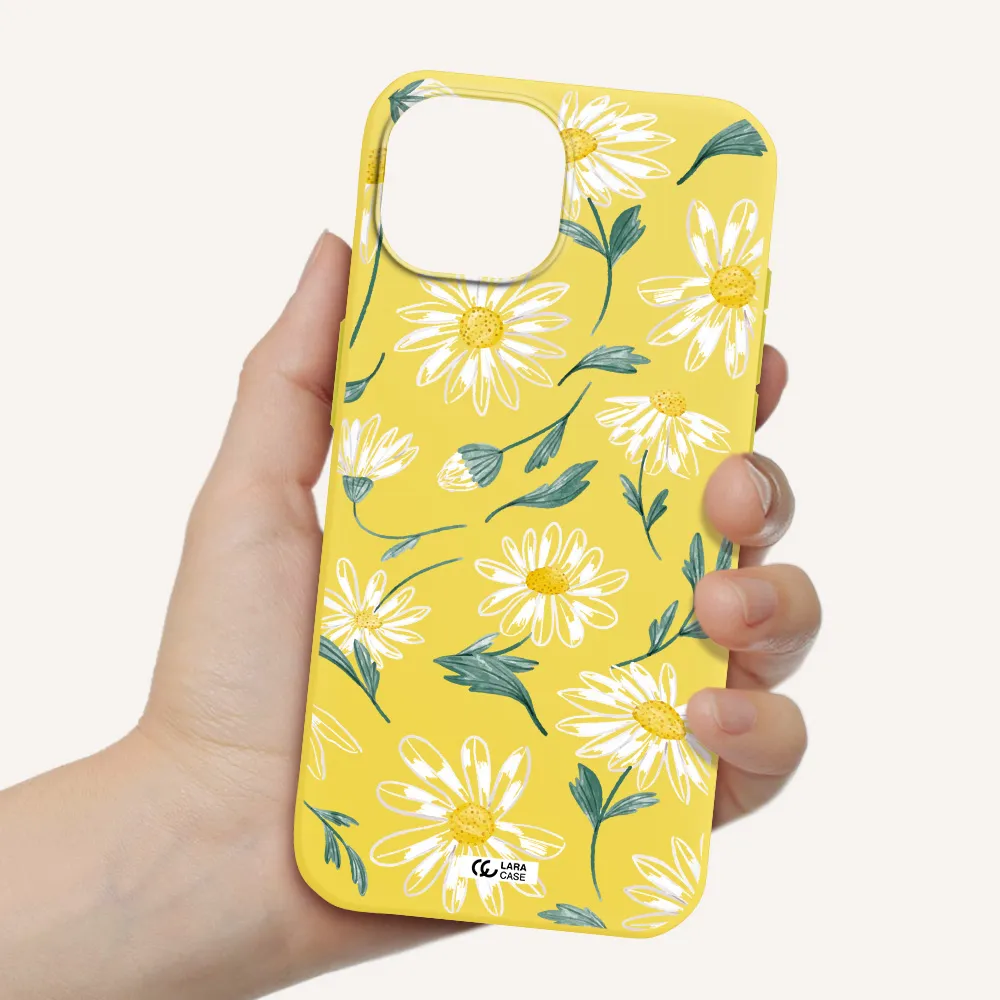 Papatia With Stem Apple iPhone 15 Silicone canary yellow Case