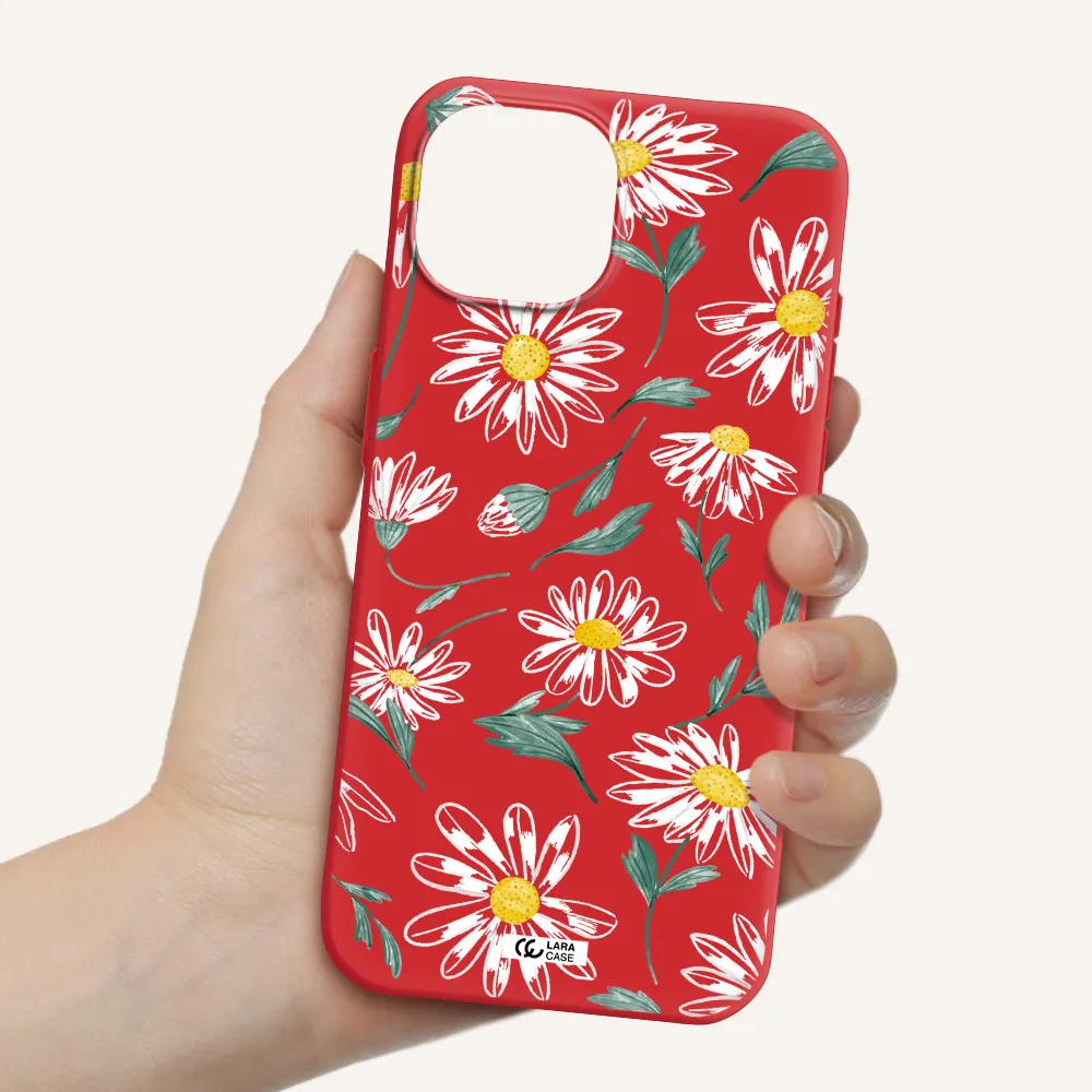 Papatia With Stem Apple Iphone 15 Silicone Imperial Red Case