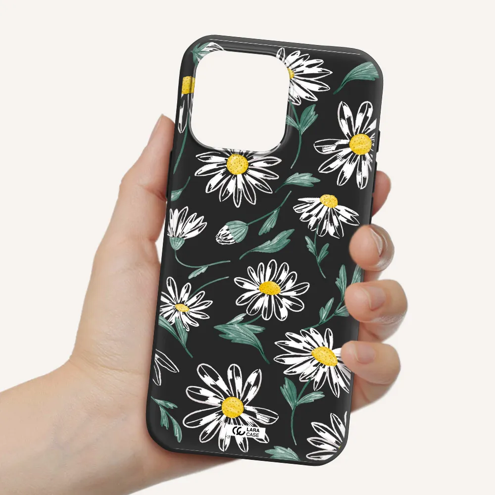 Papatia With Stem Apple Iphone 16 Pro Max Silicone Black Case