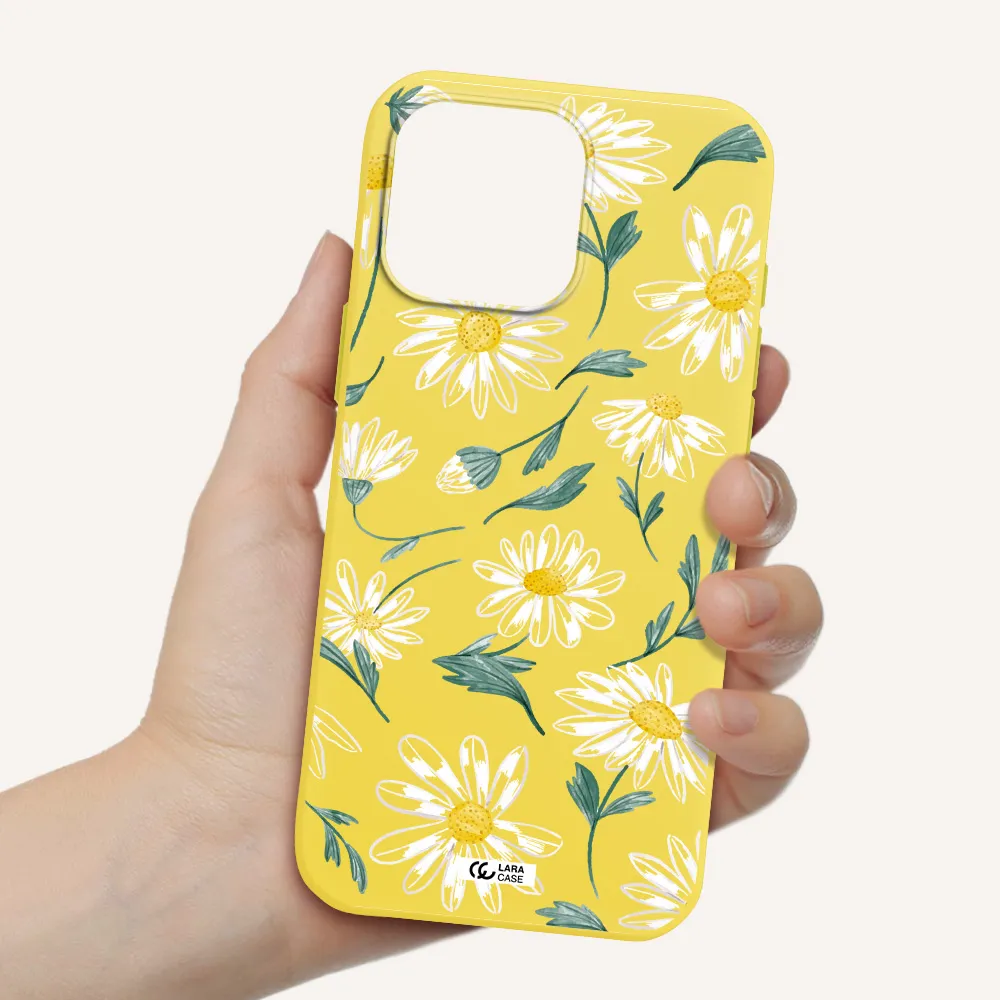 Papatia With Stem Apple Iphone 16 Pro Max Silicone Canary Yellow Case