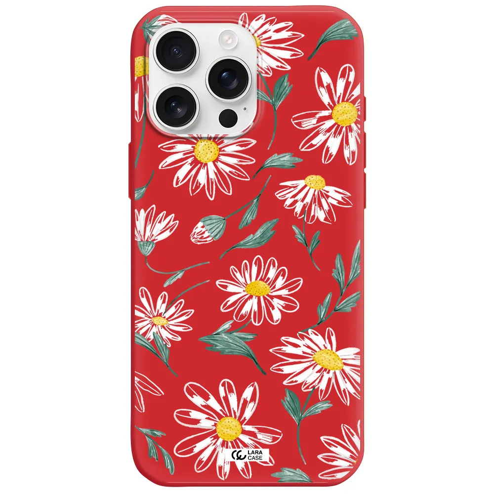 Papatia With Stem Apple Iphone 16 Pro Max Silicone Imperial Red Case
