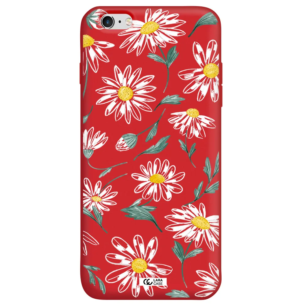 Papatia With Stem Apple iPhone 6 plus Silicone Imperial Red Case