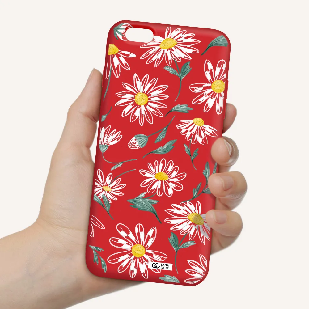 Papatia With Stem Apple iPhone 6 s plus Silicone Imperial Red Case