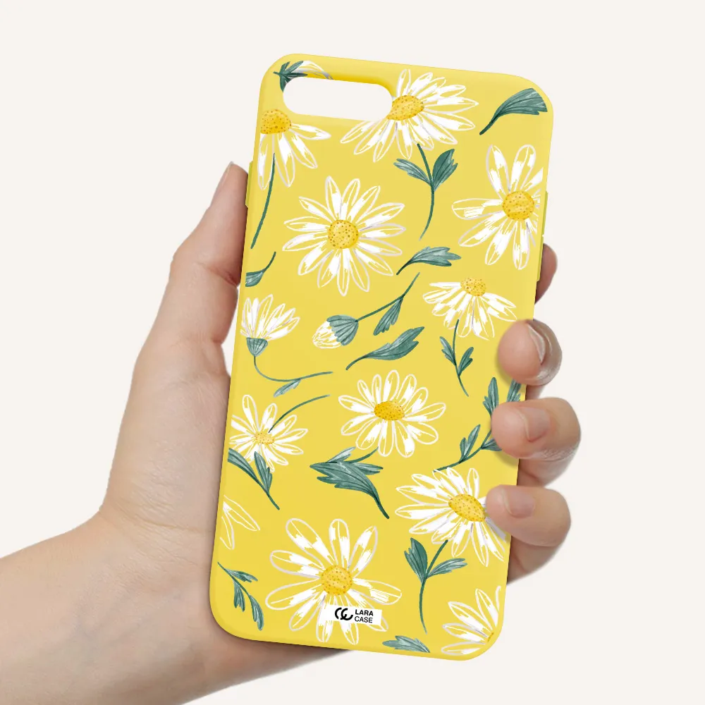 Papatia With Stem Apple iPhone 8 plus Silicone canary yellow Case