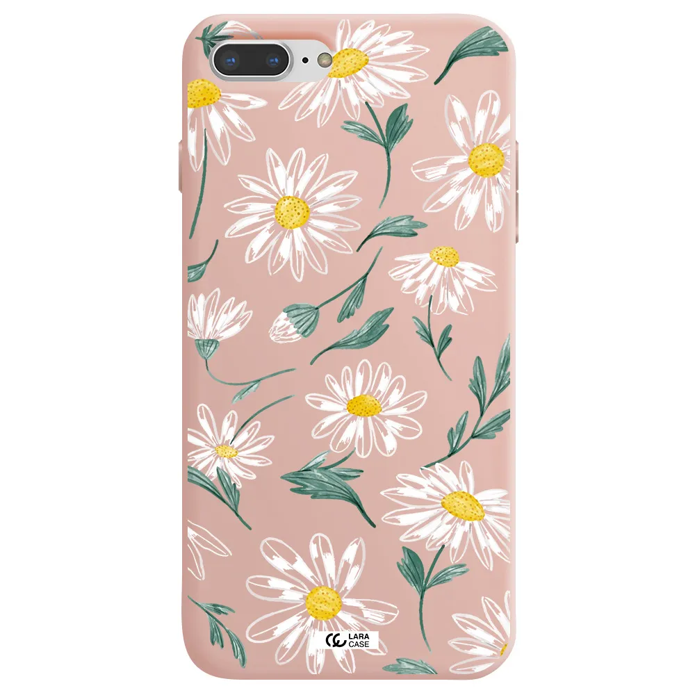 Papatia With Stem Apple iPhone 8 plus Silicone pastel pink Case