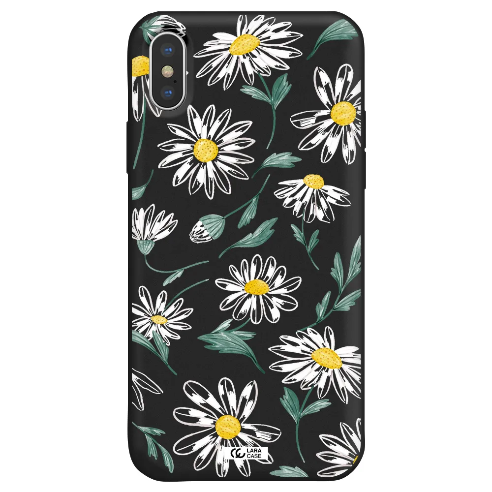 Papatia With Stem Apple iPhone X Silicone black Case