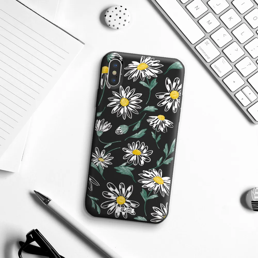 Papatia With Stem Apple iPhone X Silicone black Case