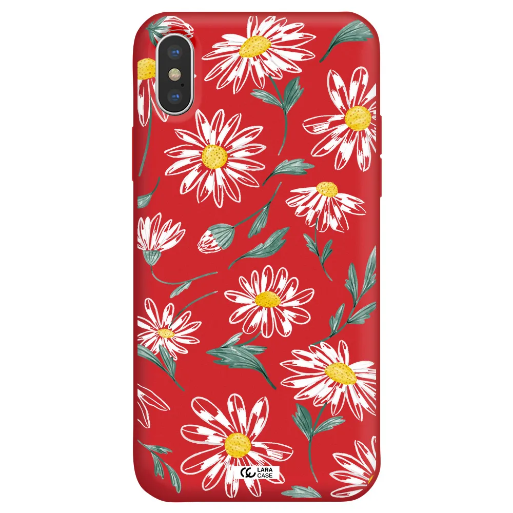 Papatia With Stem Apple iPhone X Silicone Imperial Red Case