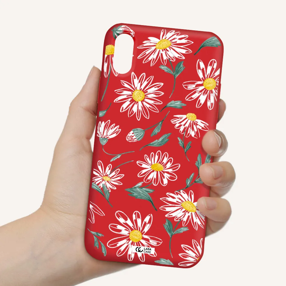 Papatia With Stem Apple iPhone X Silicone Imperial Red Case