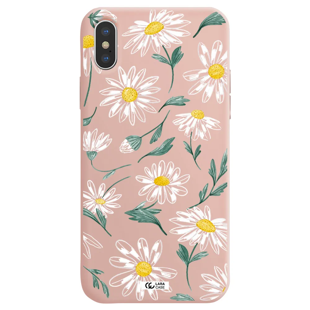 Papatia With Stem Apple iPhone X Silicone pastel pink Case