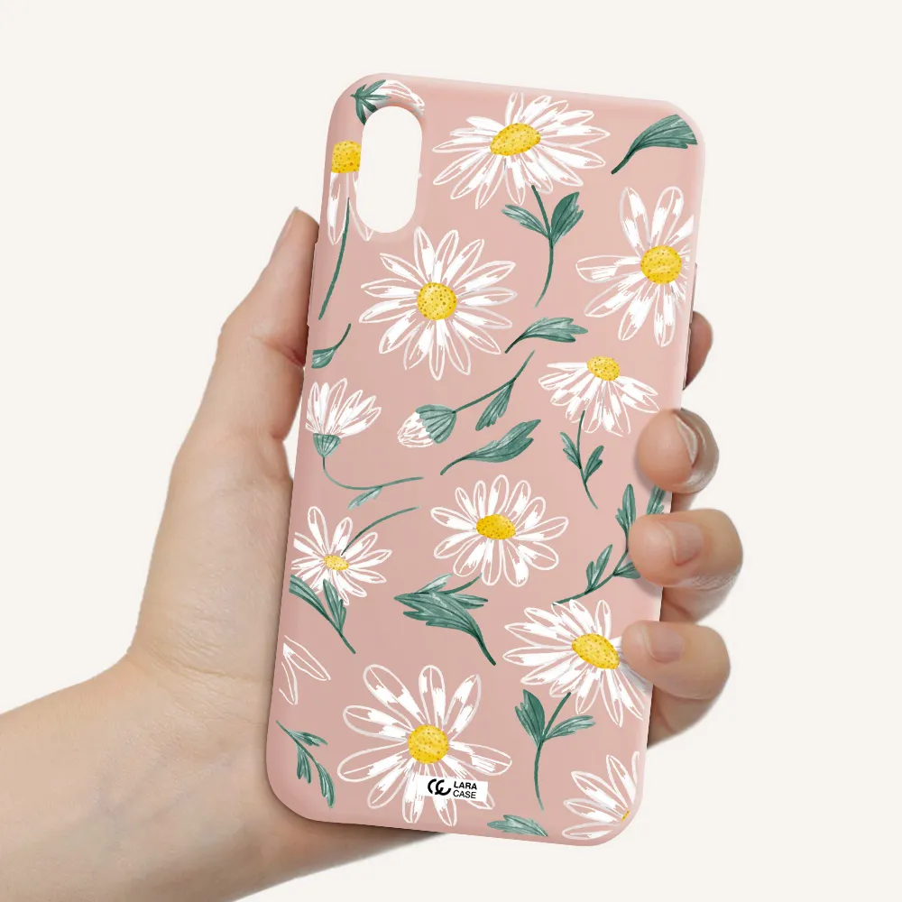 Papatia With Stem Apple iPhone X Silicone pastel pink Case