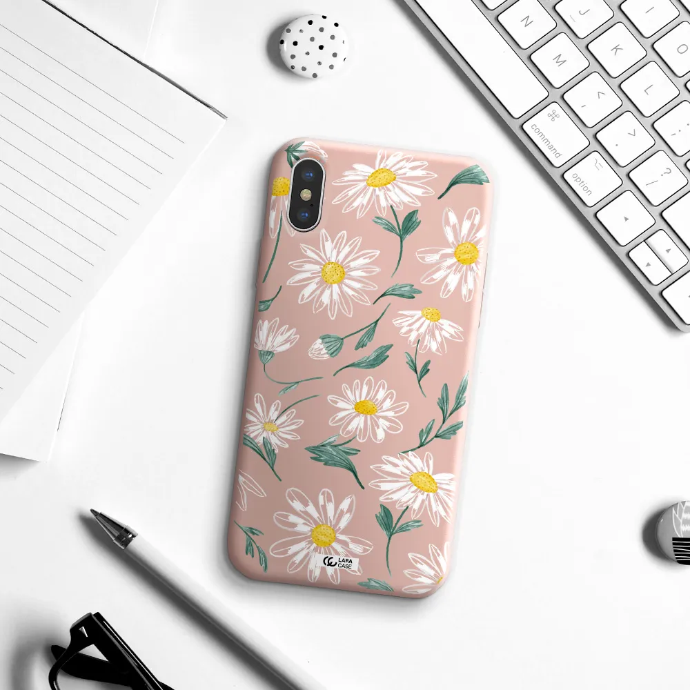 Papatia With Stem Apple iPhone X Silicone pastel pink Case