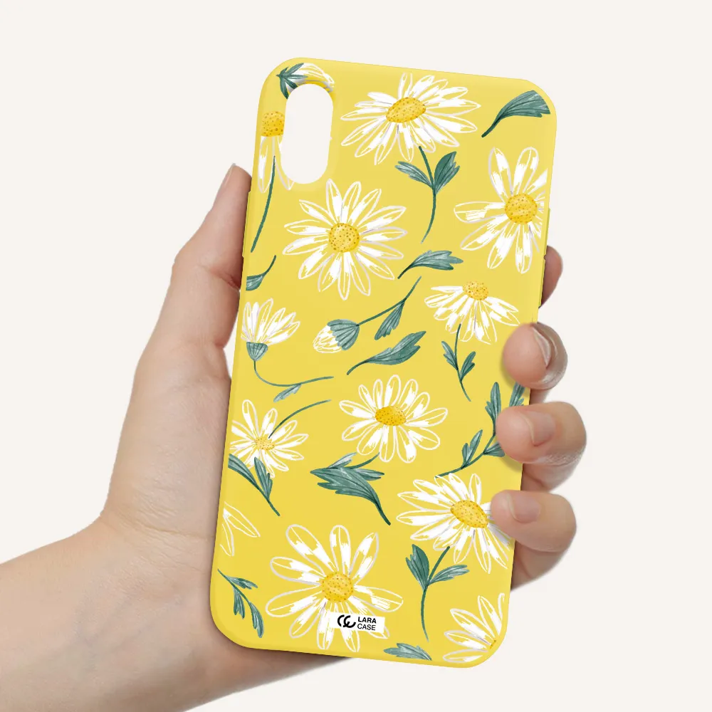 Papatia With Stem Apple iPhone XS Silicone canary yellow Case