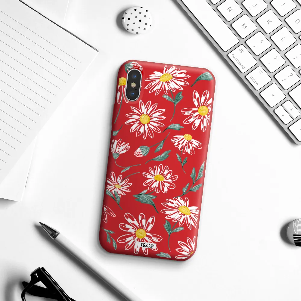 Papatia With Stem Apple iPhone XS Silicone Imperial Red Case