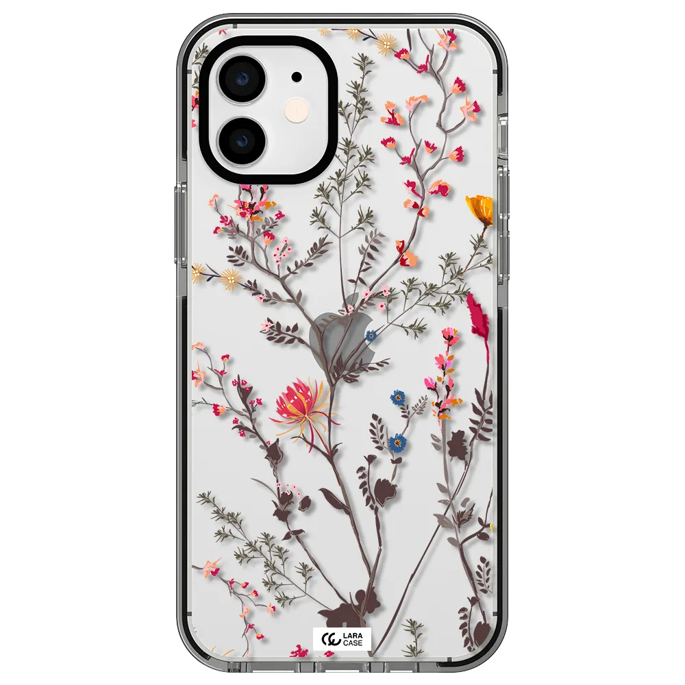 Miniature Flower Apple iPhone 11 impact black border Case
