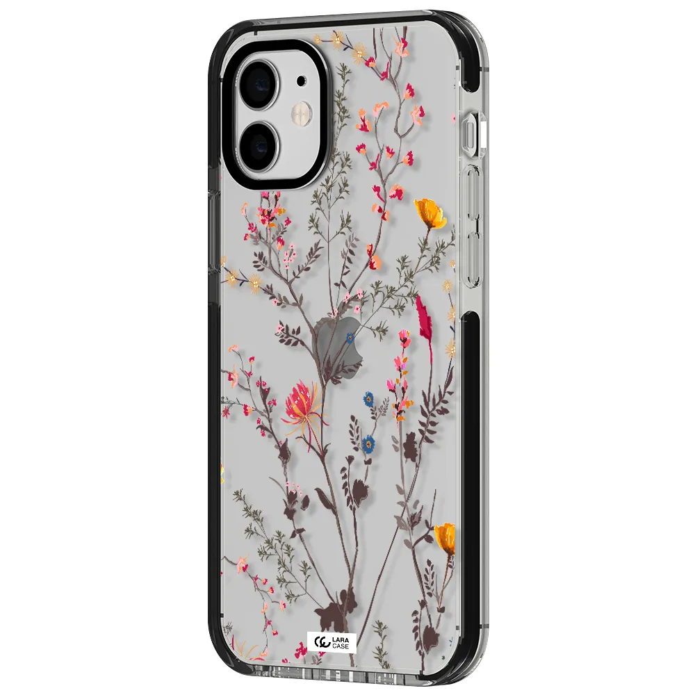 Miniature Flower Apple iPhone 11 impact black border Case
