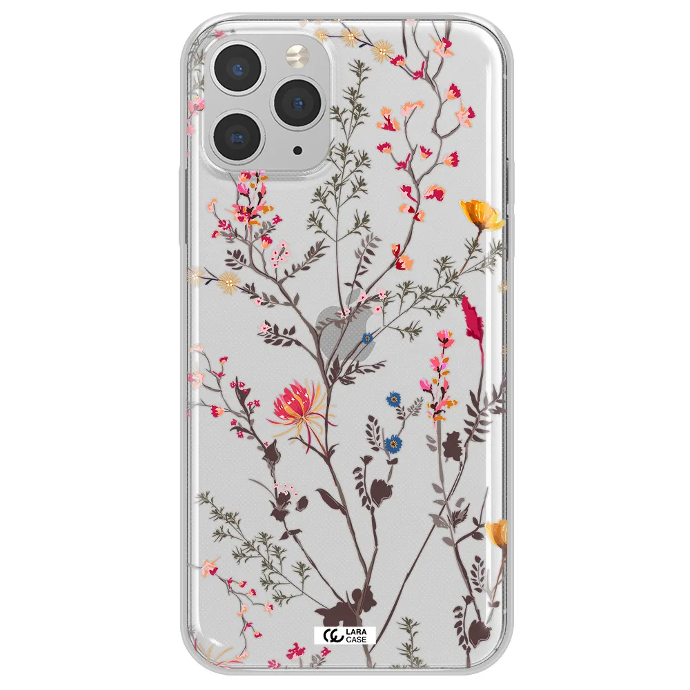 Miniature Flower Apple iPhone 11 pro max Clear TPU Case