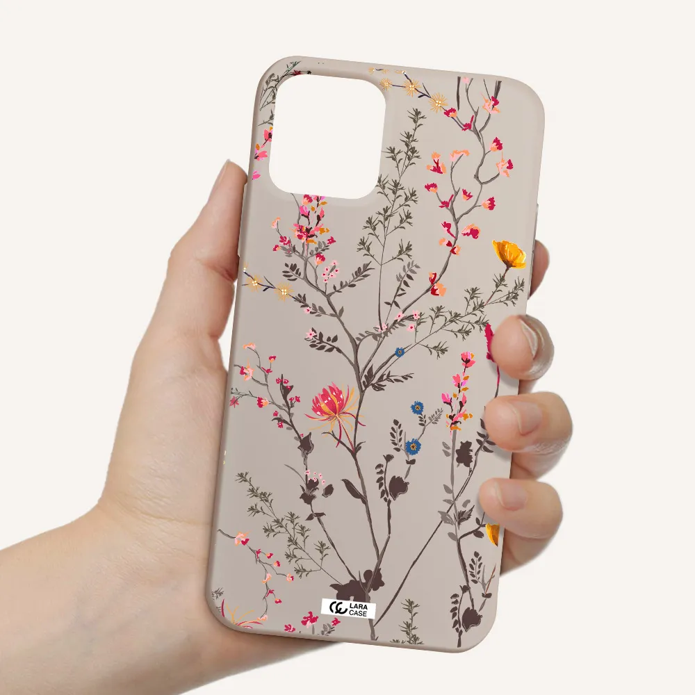 Miniature Flower Apple iPhone 11 pro max Silicone Stone Case