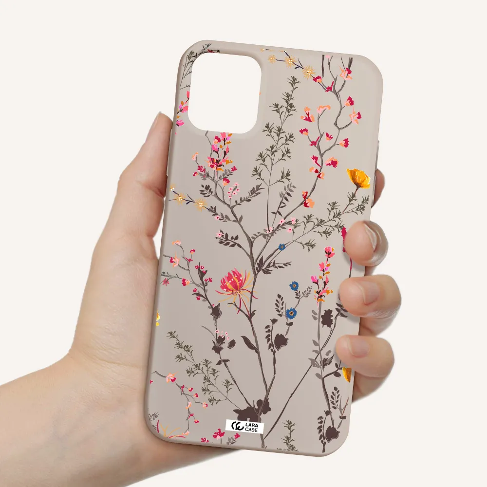 Miniature Flower Apple iPhone 11 Silicone Stone Case