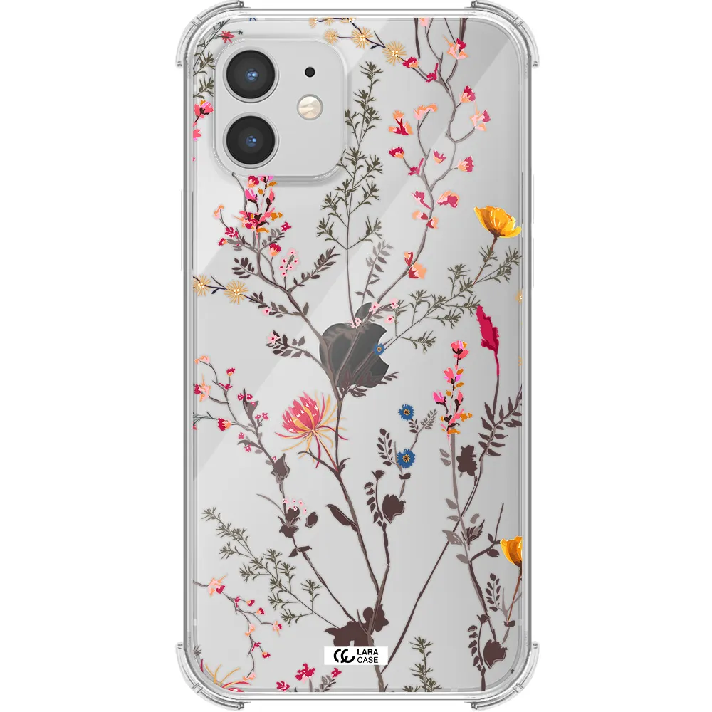 Miniature Flower Apple iPhone 12 Clear PC Case