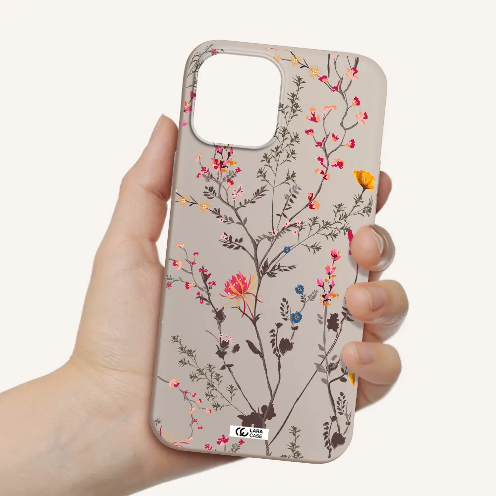 Miniature Flower Apple iPhone 12 pro Silicone Stone Case