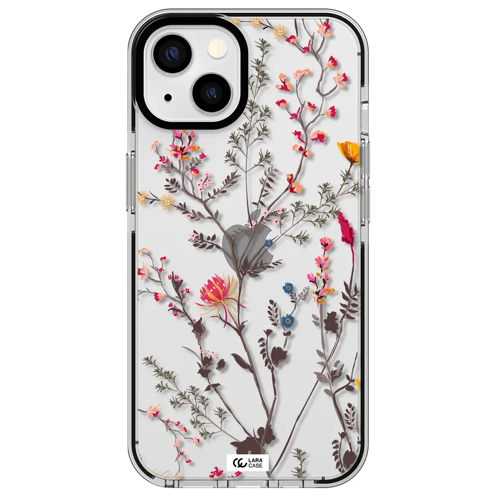 Miniature Flower Apple iPhone 13 impact black border Case