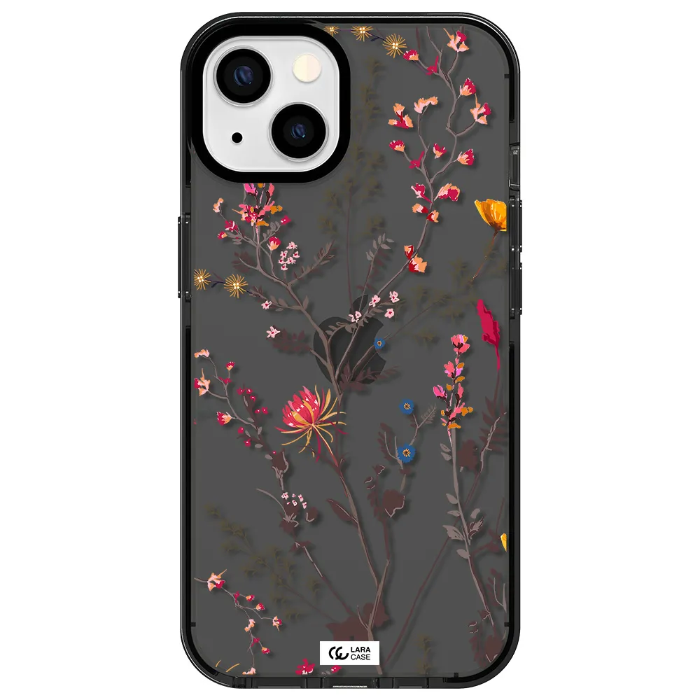 Miniature Flower Apple iPhone 13 impact Smoke Black Case