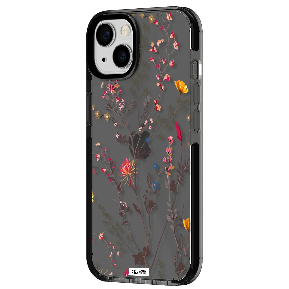 Miniature Flower Apple iPhone 13 impact Smoke Black Case