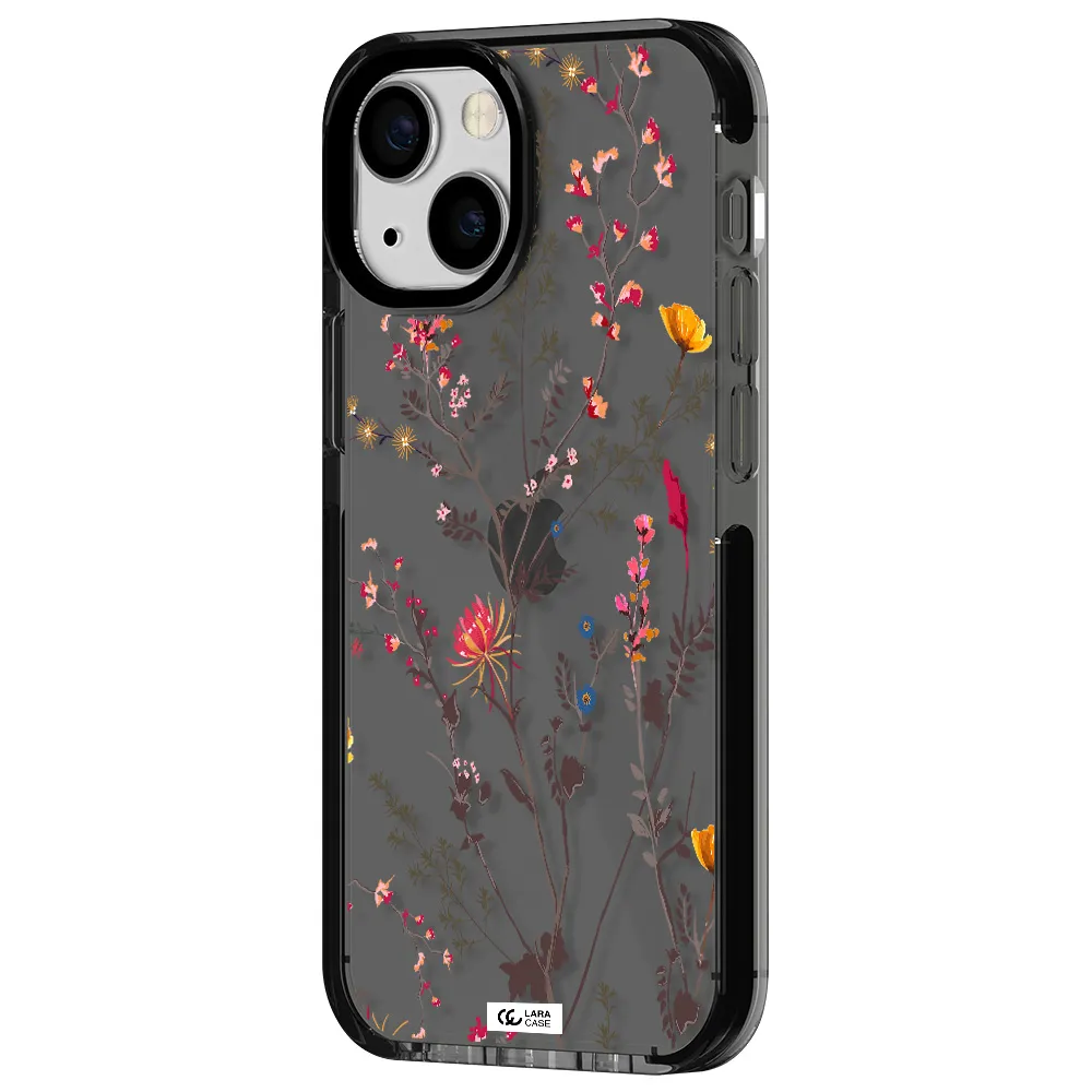 Miniature Flower Apple iPhone 13 mini impact Smoke Black Case