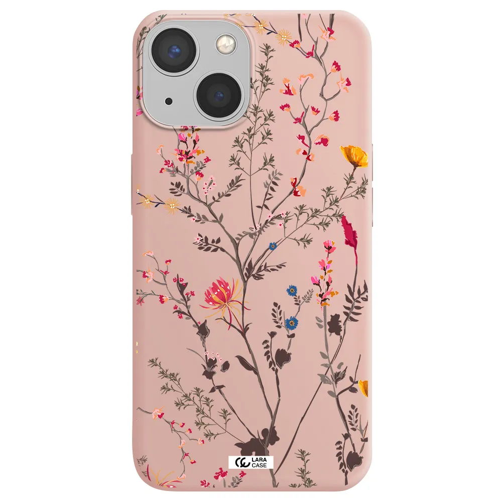 Miniature Flower Apple iPhone 13 mini Silicone pastel pink Case