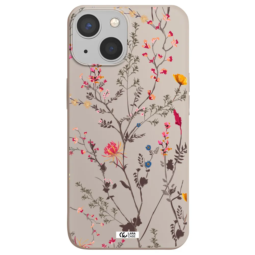 Miniature Flower Apple iPhone 13 mini Silicone Stone Case