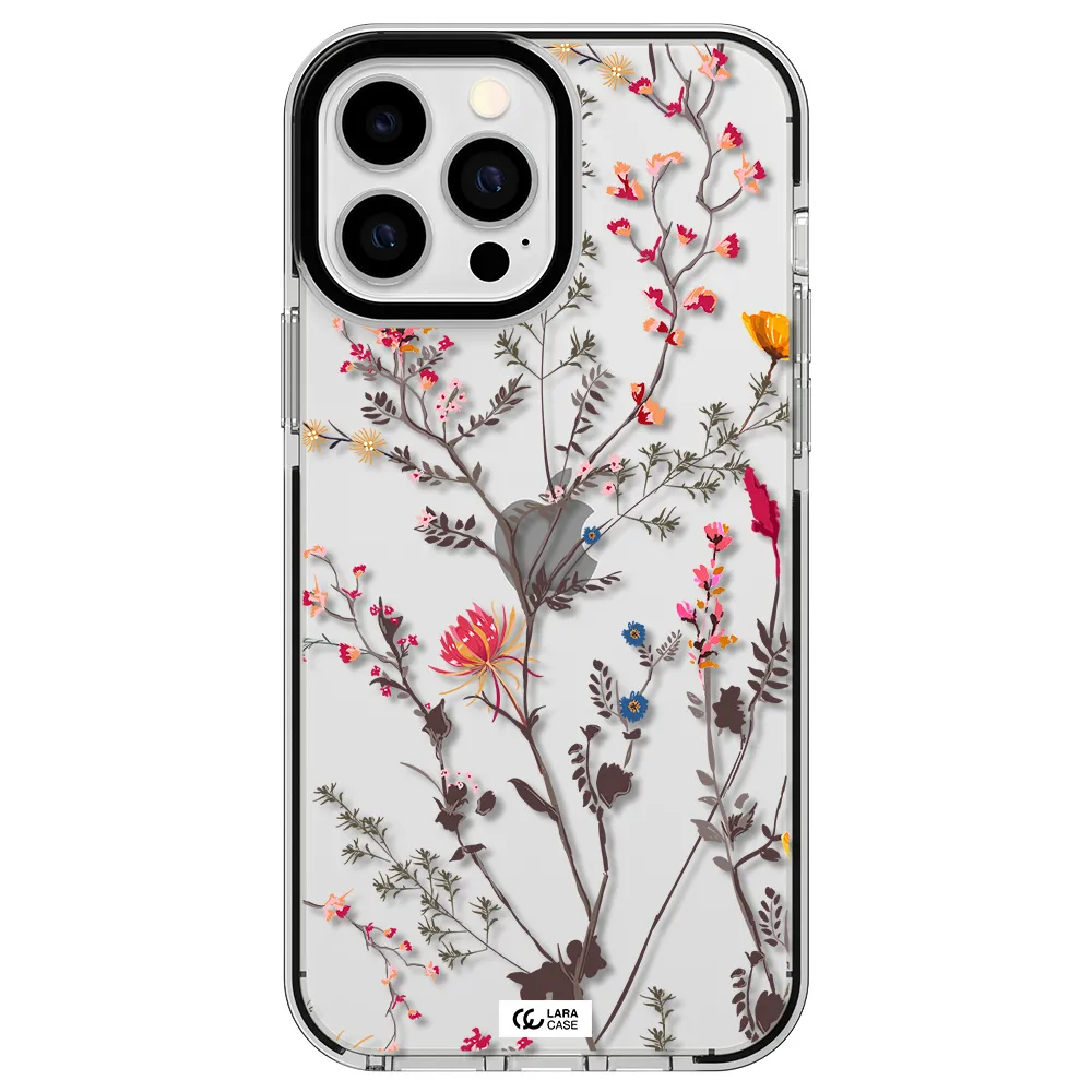 Miniature Flower Apple iPhone 13 Pro Max impact black border Case