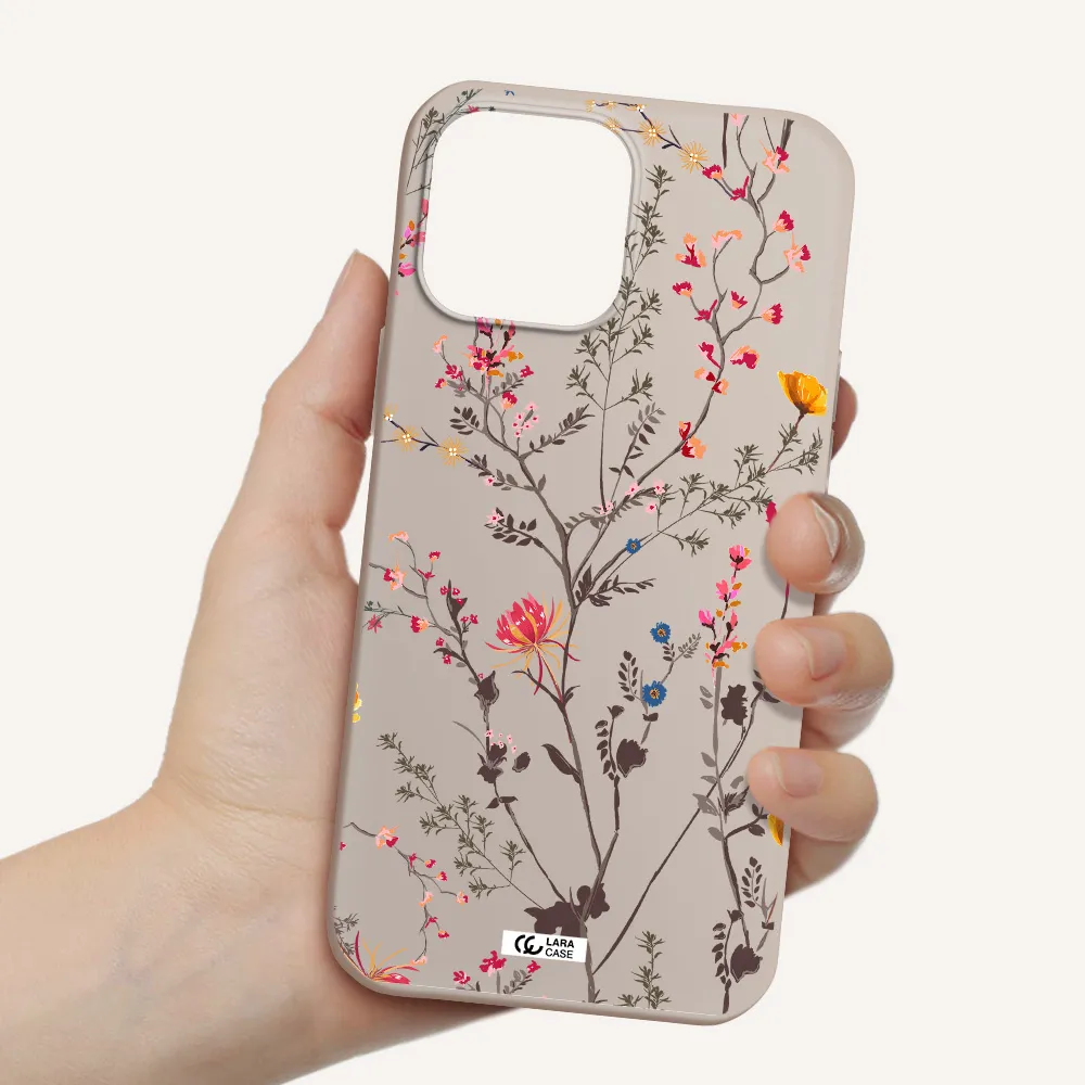 Miniature Flower Apple iPhone 13 Pro Silicone Stone Case