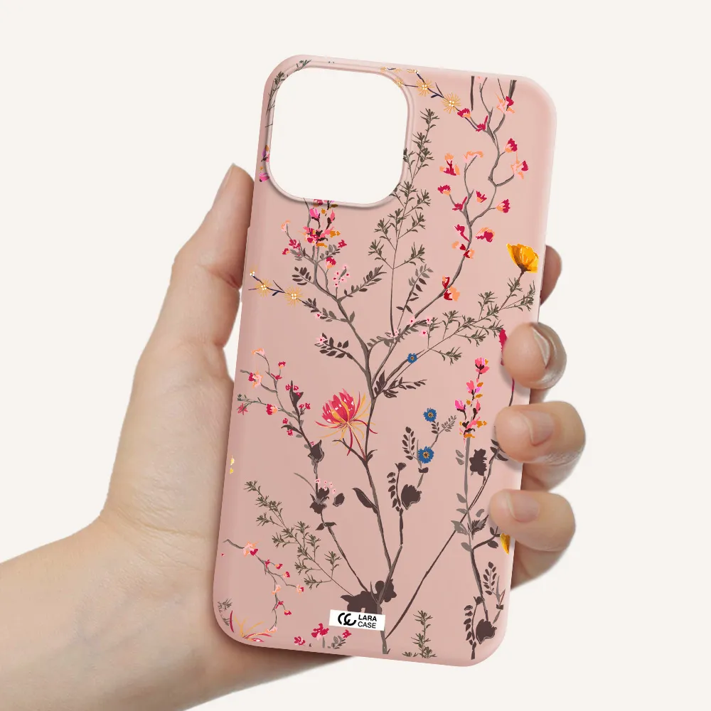 Miniature Flower Apple iPhone 13 Silicone pastel pink Case