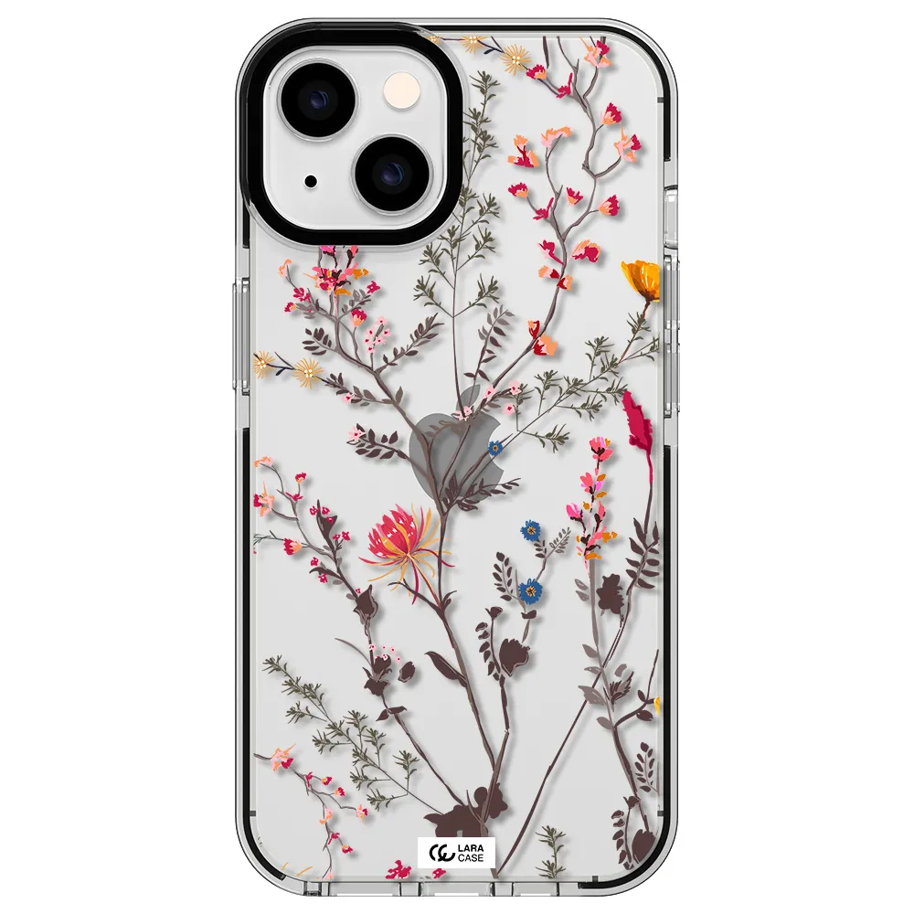 Miniature Flower Apple iPhone 14 impact black border Case