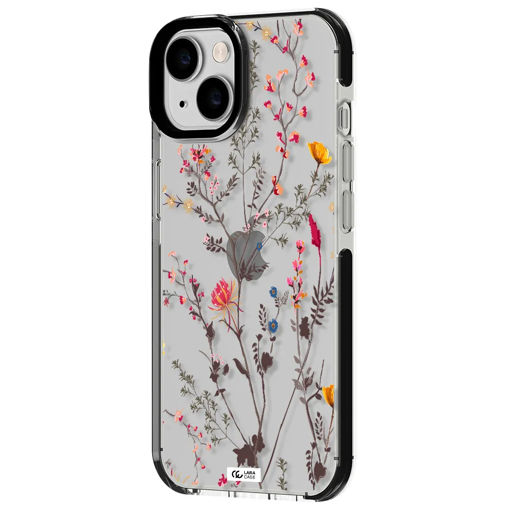 Miniature Flower Apple iPhone 14 impact black border Case