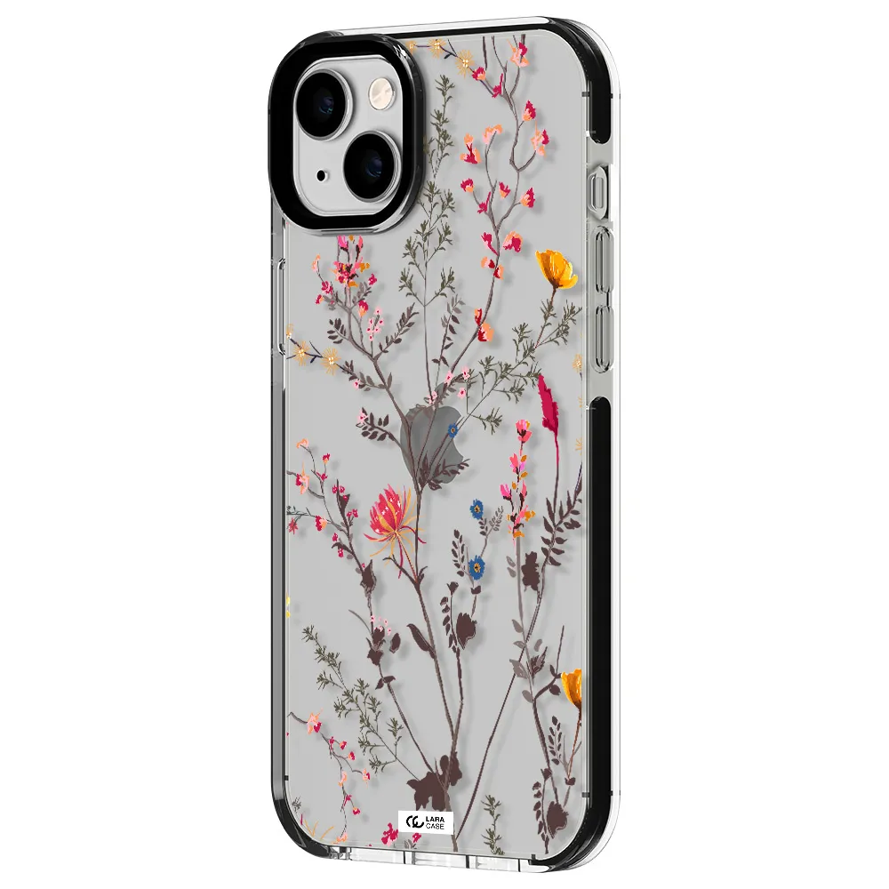Miniature Flower Apple iPhone 14 plus impact black border Case