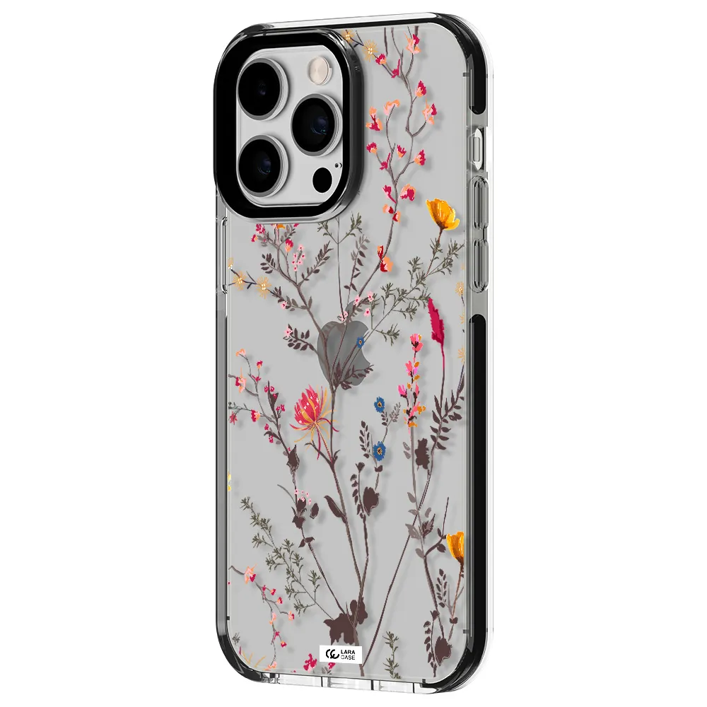 Miniature Flower Apple iPhone 14 pro max impact black border Case