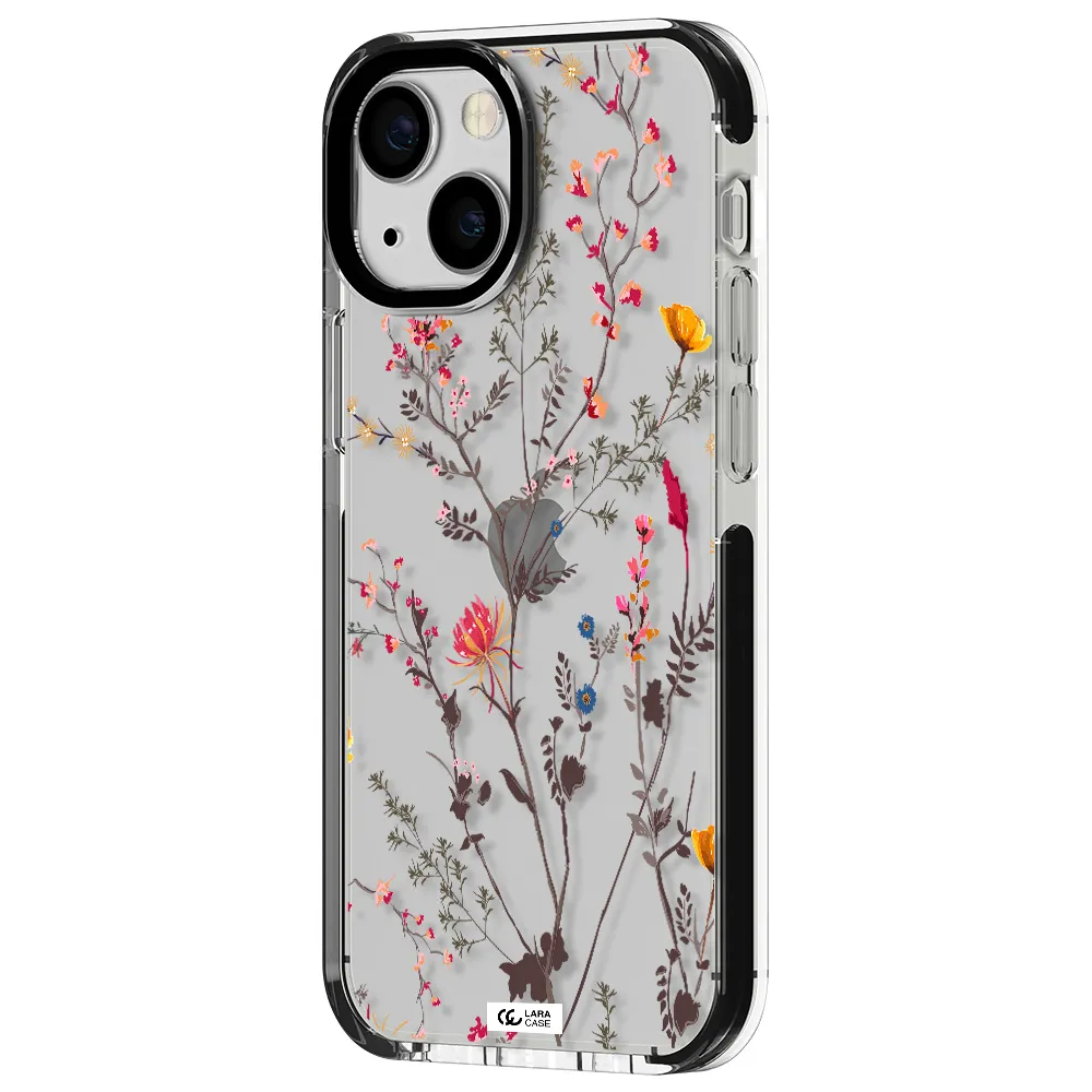 Miniature Flower Apple iPhone 15 impact black border Case