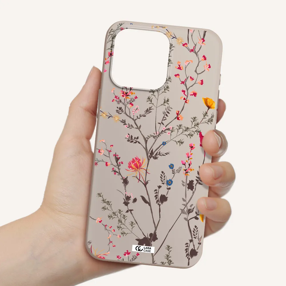 Miniature Flower Apple Iphone 15 Pro max Silicone Stone Case