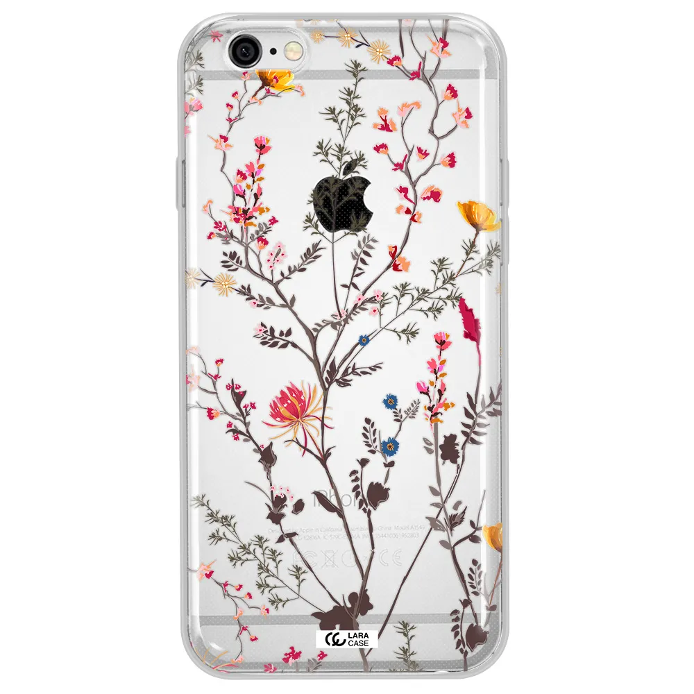 Miniature Flower Apple iPhone 6 Clear TPU Case