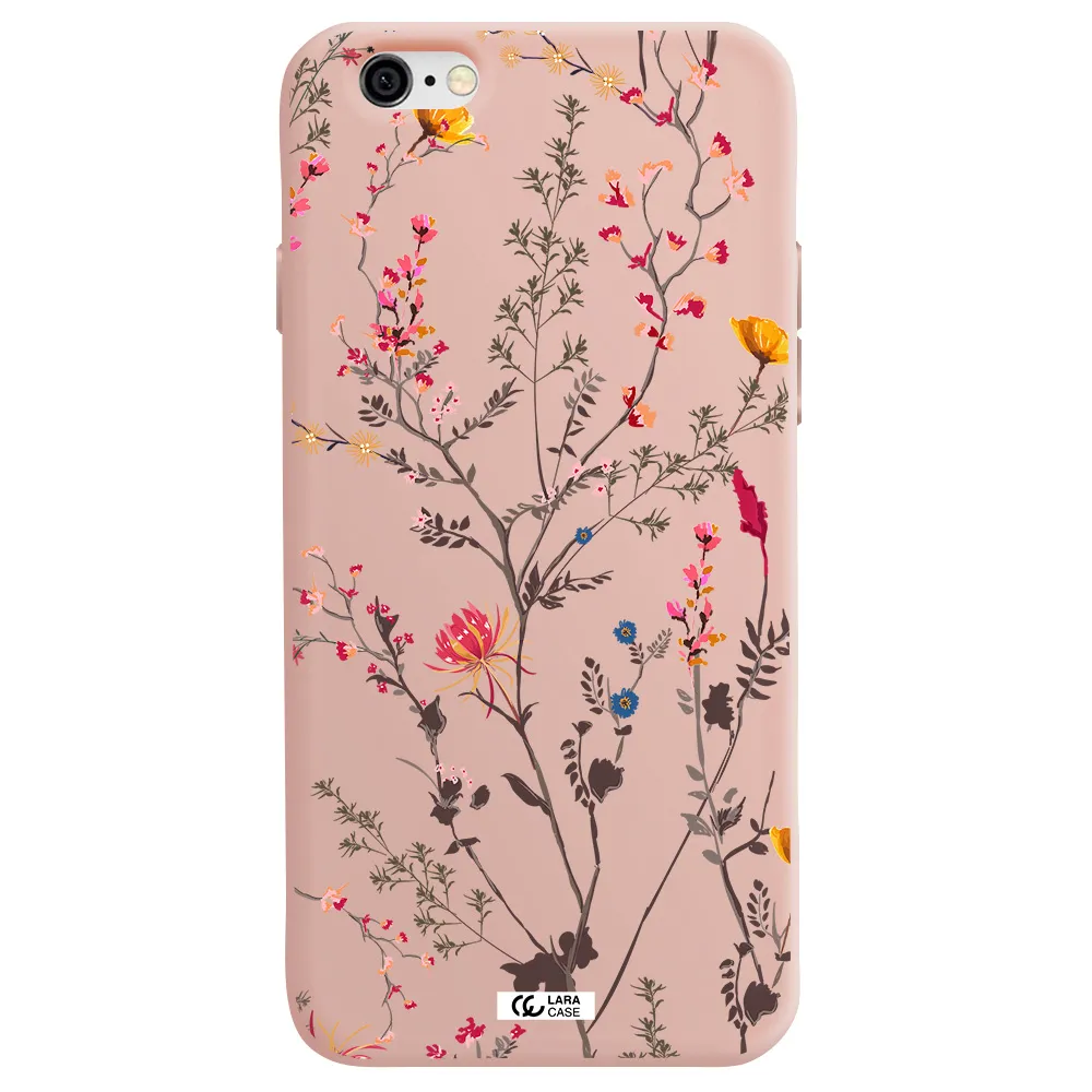 Miniature Flower Apple iPhone 6 Silicone pastel pink Case