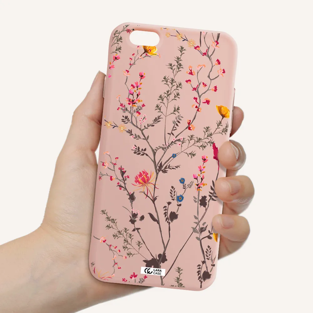 Miniature Flower Apple iPhone 6 Silicone pastel pink Case