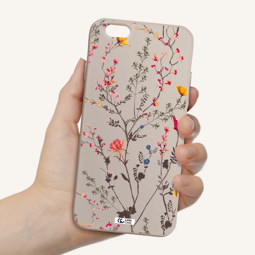 Miniature Flower Apple iPhone 6 Silicone Stone Case