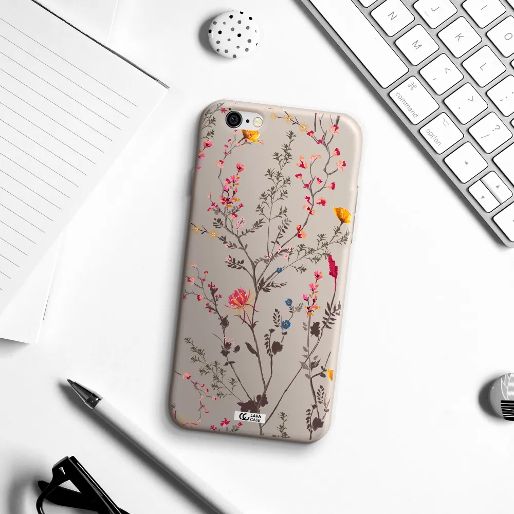Miniature Flower Apple iPhone 6 Silicone Stone Case