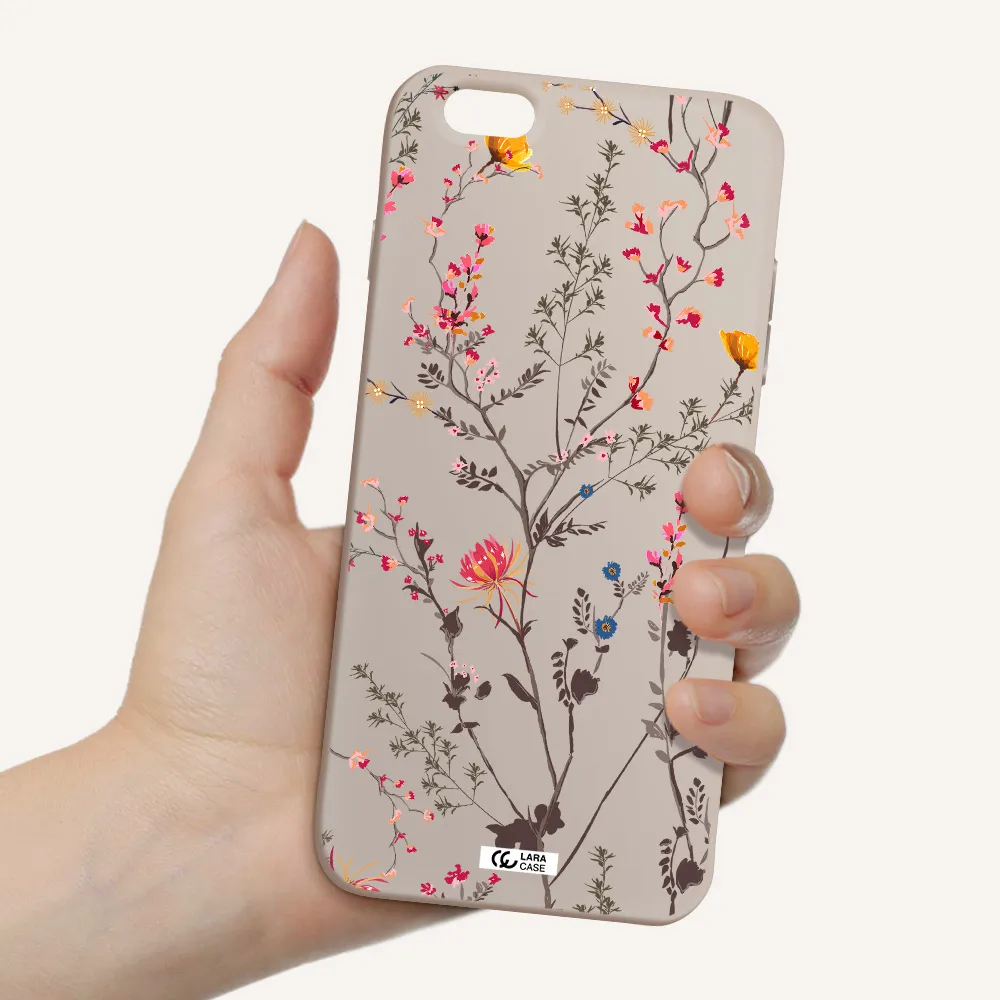 Miniature Flower Apple iPhone 6S Silicone Stone Case